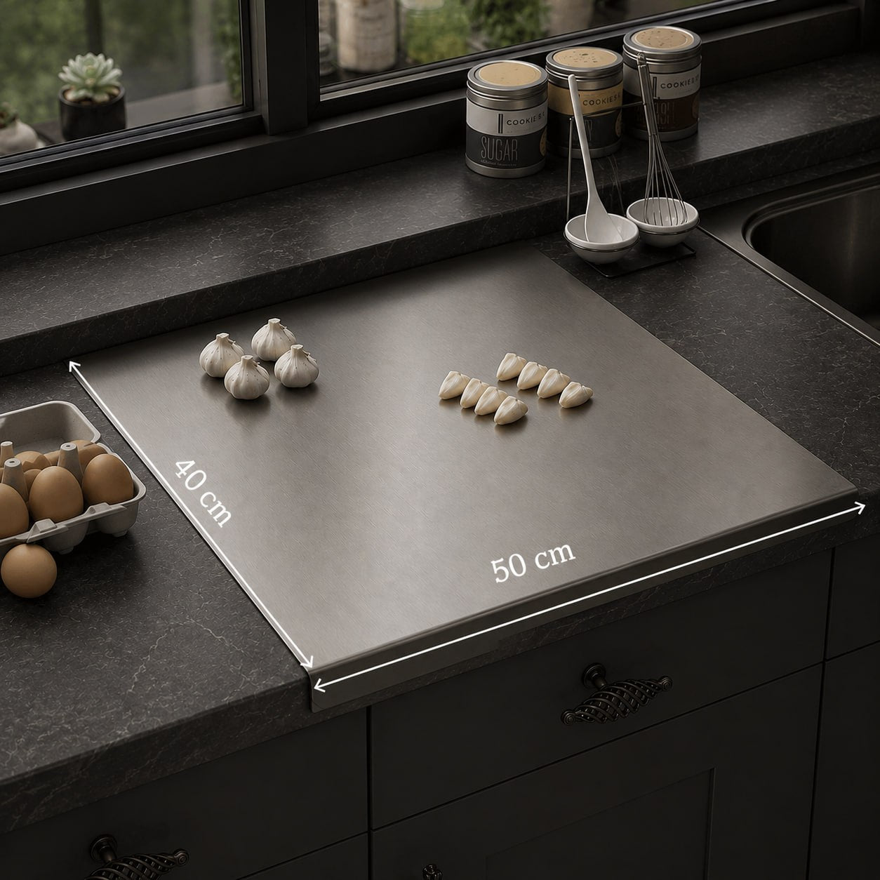 Stainless Steel CounterTop Cutting Board-PFA's Free