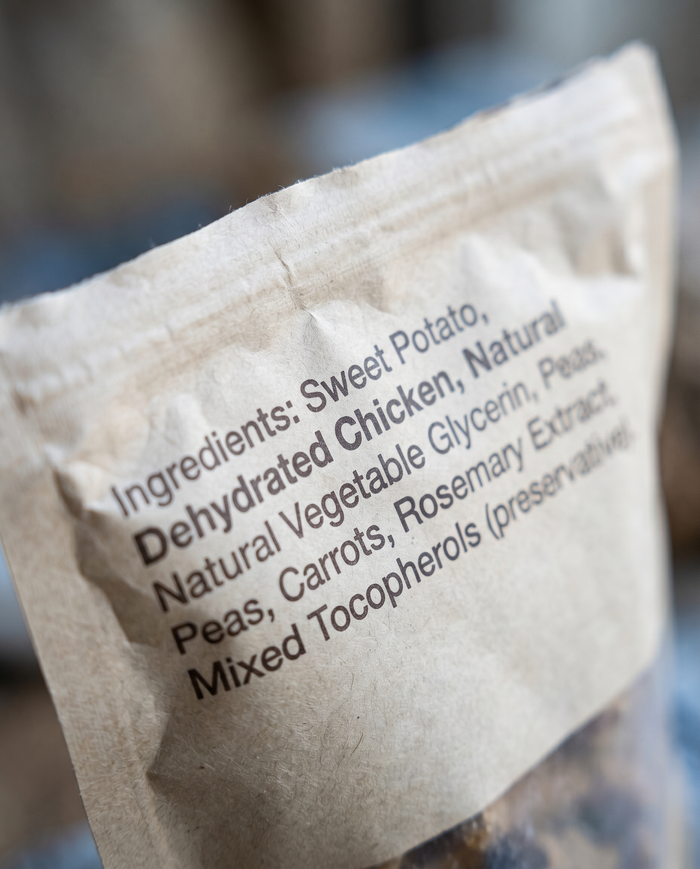 Treat bag listing artificial preservatives