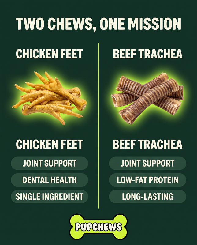 All Natural Dried Beef Trachea & Chiken Feet 10 POUNDS-(5lb each) — image 3